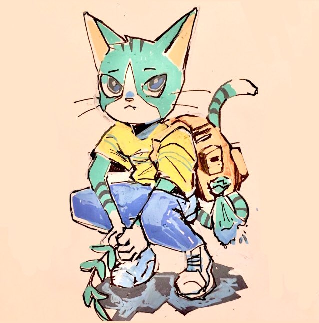 recently did a dtiys of a sweet cat boy โบ๏ธ original by colinarmistead on IG!