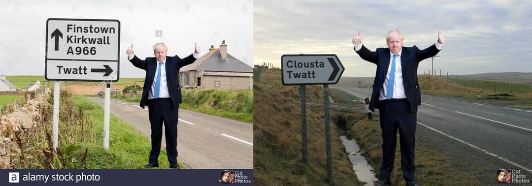 weirbuddie's tweet photo. Boris Johnson will visit Orkney tomorrow. Here are some suggestions for selfie stops. https://t.co/vJCcObpf8v