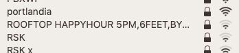 To those who wonder what it’s like living in a dense neighborhood in a major city during covid, I present to you the list of WiFi networks near me.