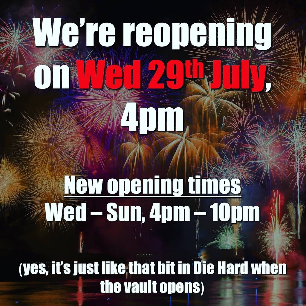 ChampThames's tweet photo. We're coming back! Reopening Wed 29th July, 4pm! New opening times: Wed - Sun, 4pm - 10pm. See you there!

#Cambridge #cambridgeuniversity #reopening #opening #pub #openingtimes #instagood #instagram #instapub #instabeer #beer https://t.co/xPwkmR0tmD https://t.co/mP1tmPMfwA
