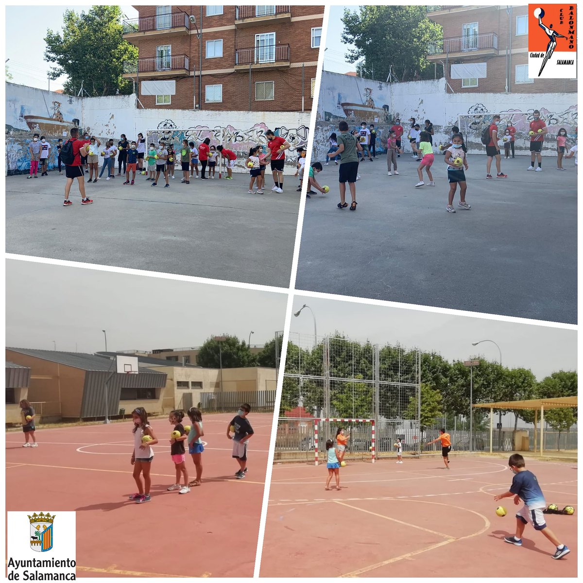 Esta semana nuestros entrenadores llevan el balonmano a los campamentos urbanos de la campaña de verano. Gracias al  <a href="/aytoSalamanca/">Ayuntamiento Salamanca</a>  por darnos la oportunidad de acercar el balonmano a más de 100 niñ<a href="/s/">『S』</a> de nuestra ciudad