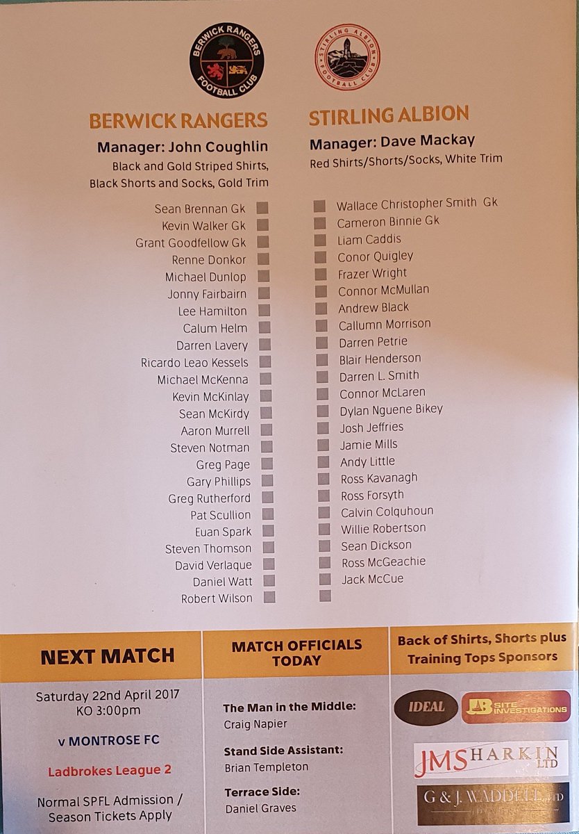 robtheobserver1's tweet photo. @NonLgeProgs @NonLeagueCrowd #SProgs #BProgs
Excellent quality programme from now Lowland League Berwick Rangers @OfficialBRFC when they played Stirling Albion @Stirlingalbion2 in Scottish League 2 - 8/4/2017 https://t.co/0w64xl6b0k