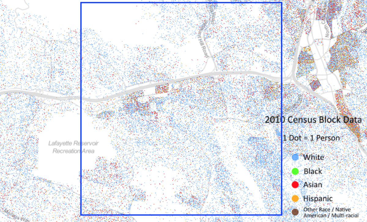 And then there's the City of Lafayette, incorporated in 1968 in the midst of White flight to "racially-protected" single-family neighborhoods. Today it is still overwhelmingly White (85%). (10/12) https://twitter.com/TribTowerViews/status/1285636022374748161