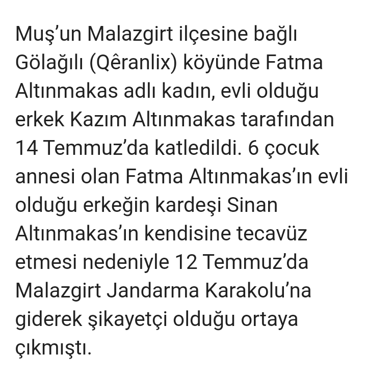 vandalgil's tweet photo. #sinanaltinmakastutuklansin 
Evli olduğu adamın erkek kardeşi tarafından sistematik tecavüze uğrayan  #FatmaAltınmakas evli olduğu erkek tarafından tabancayla öldürüldü. https://t.co/yHwHGo8GHD