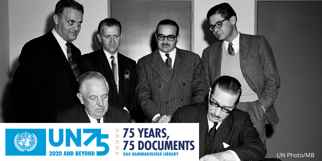 UNLibrary's tweet photo. The precursor of the @UNDP was the @UN Special Fund. It was established on 14 October 1958 by General Assembly resolution A/RES/1240 (XII).  Check out the #UNLibrary's online exhibit for more details: https://t.co/M0DZyqe5Db #UN73 https://t.co/lyZUzt8Axm