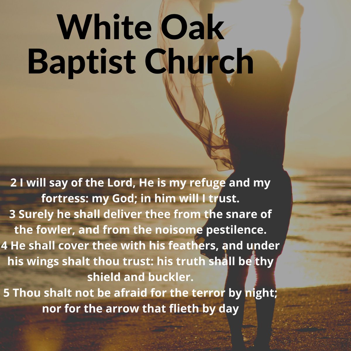 DrDKMiller67's tweet photo. Psalm 91:2-5

Pastor, Dr. DeLano K. Miller 
White Oak Baptist Church 
1612 White Oak Rd.
Enfield, NC 27823

#WhiteoakisDope
#DKMmotivation
#StayLitforJesus
#brightlightforchrist https://t.co/aBAwhfYjJv