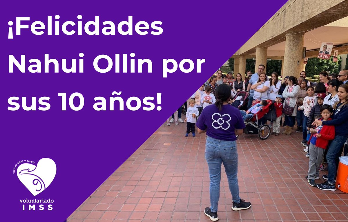 VoluntariosIMSS's tweet photo. ¡Muchas felicidades a nuestros amigos de @nahuiollinac que celebran sus primeros 10 años! Gracias por ser grandes aliados, por su increíble labor voluntaria y su compromiso por los demás 

#VivirEsAmarYServir #SerVoluntarioEsIncreíble #HagamosComunidad https://t.co/B4IpuFxOZG