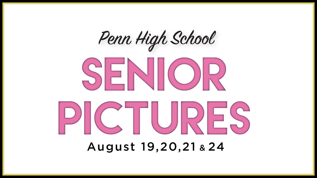 PennPride365's tweet photo. ATTN Seniors: Senior pictures will occur on August 19,20,21 &amp; 24 during the school day. For more details click here -> https://t.co/TJ7CWNkRuD https://t.co/2zPE3Yv5YO