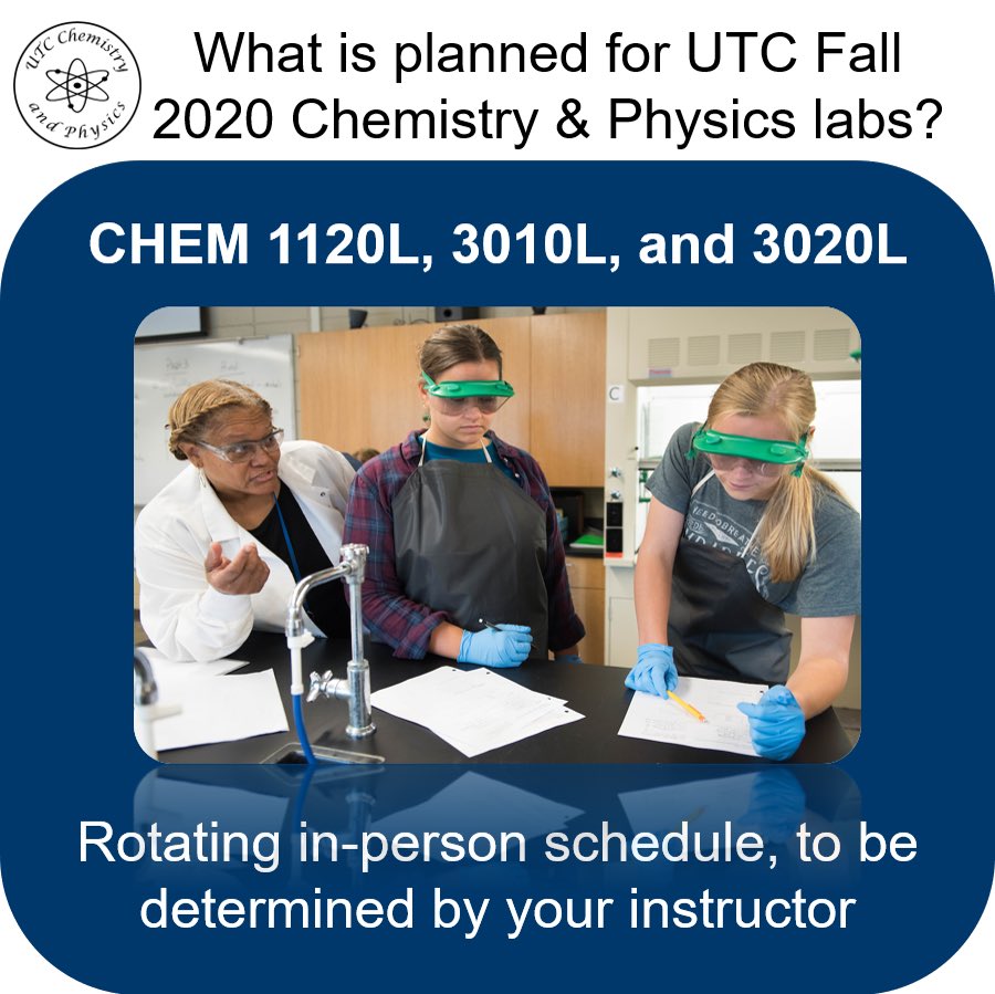 UTC_Chem_Phys's tweet image. Swipe to learn what is planned for our chemistry labs this fall @utchattanooga students! #mocsmaskup #gomocs