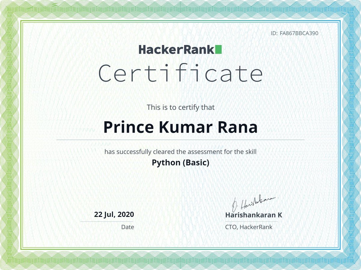 PrinceOnSwag's tweet photo. @hackerrank Thankyou https://t.co/bYacqwRp8a