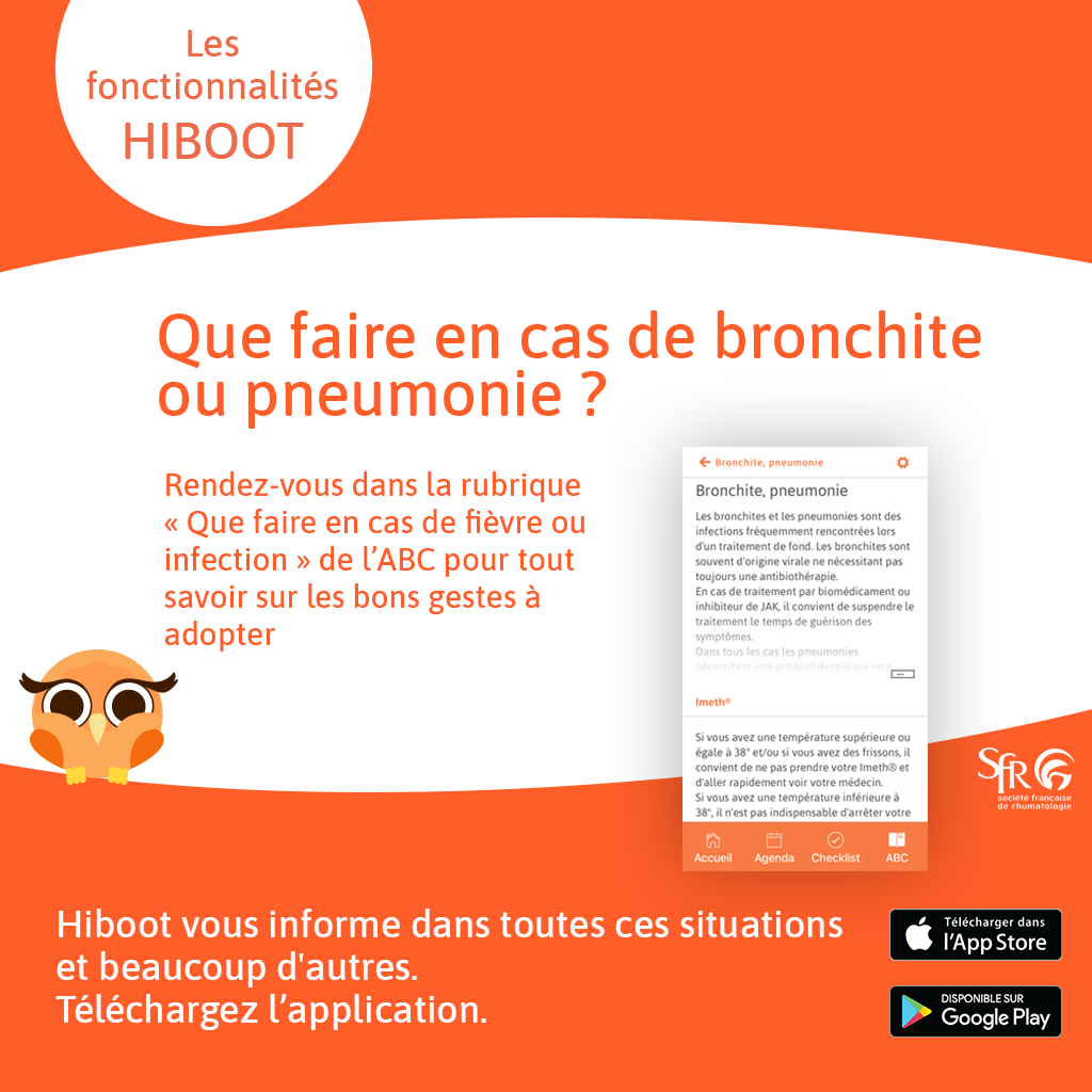 AppliHiboot's tweet photo. Les #bronchites et #pneumonies sont des infections fréquemment rencontrées lors de traitements de fond.
👉 Restez toujours informé avec l'#appli Hiboot
Androïd: https://t.co/frPrRTFhMW
Apple: https://t.co/ODQR3igt52
#spondy #rhumatismes #polyarthrite https://t.co/eAa9tJd7sV