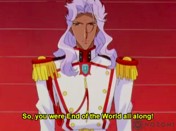 Utena is like "so the monster was really just Mr. Jenkins the whole time!" and Akio is like "bitch you knew that the whole time, to borrow your Scooby Doo analogy, you just didn't want to confront the inconvenient reality of Mr. Jenkins and the monster being the same person"