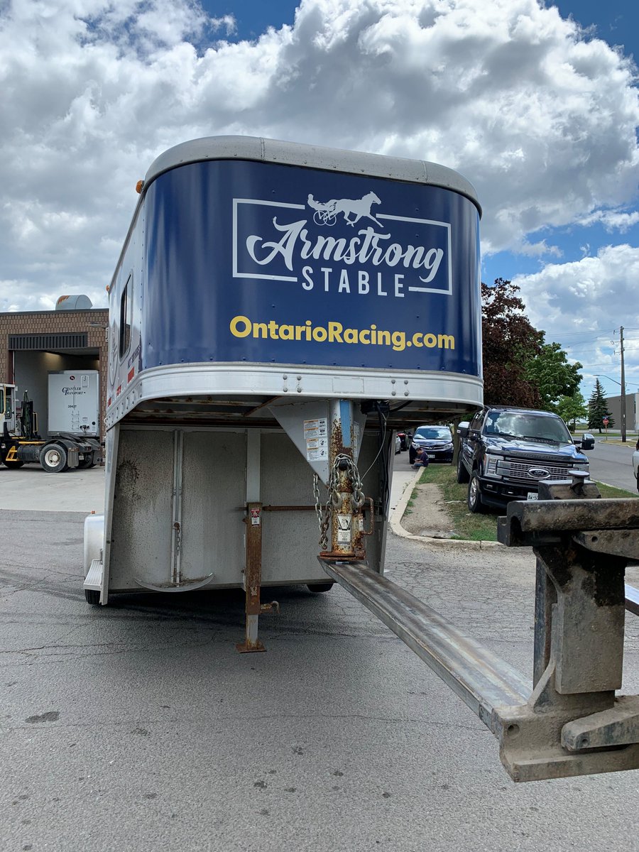 COSATV's tweet image. The Armstrong Stable has unveiled another new COSA trailer wrap. Thanks to Toronto Digital Imaging for the design and installation! #cosatv #trailerwraps #ontarioracing