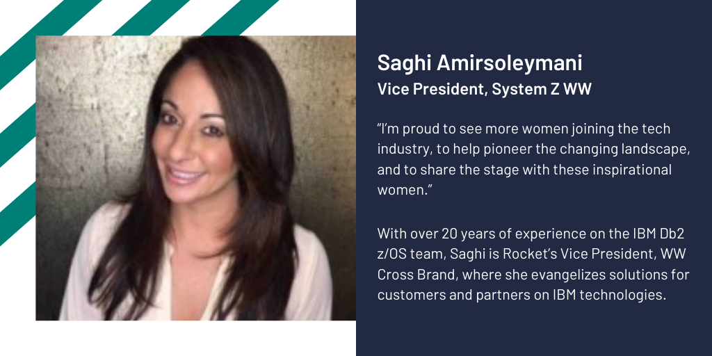 Rocket Software (@rocket) on Twitter photo Join Vice President, System Z WW, Saghi Amirsoleymani, as she moderates <a href="/IDUGDb2/">IDUG - The International Db2 Users Group</a>'s Women in Technology Panel: The Ever-Changing Landscape of Technology tomorrow at 12 p.m. ET. Register now: bit.ly/2WuQVn7 #IDUG2020 #Db2 Join Vice President, System Z WW, Saghi Amirsoleymani, as she moderates <a href="/IDUGDb2/">IDUG - The International Db2 Users Group</a>'s Women in Technology Panel: The Ever-Changing Landscape of Technology tomorrow at 12 p.m. ET. Register now: bit.ly/2WuQVn7 #IDUG2020 #Db2