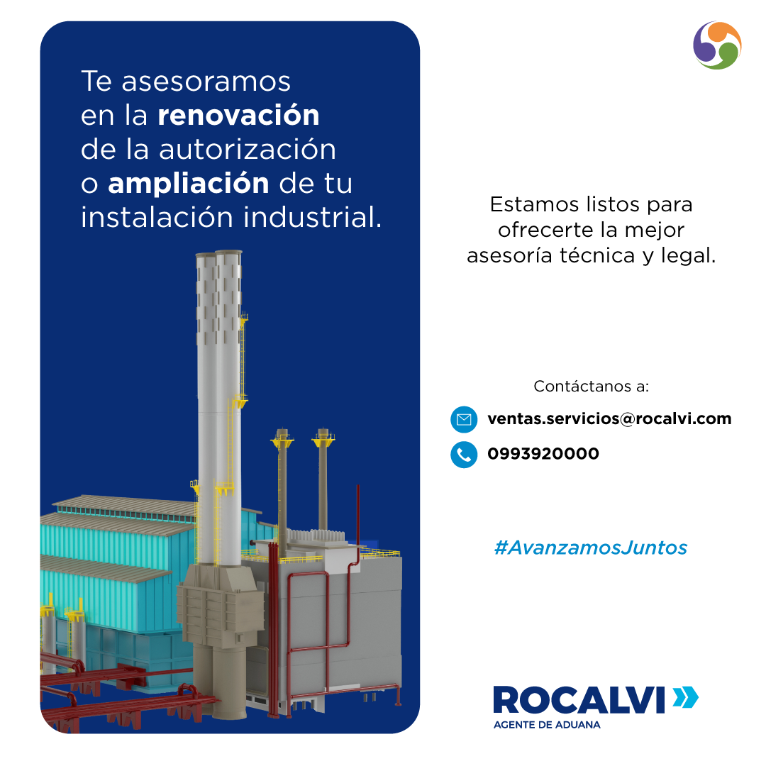 RocalviSA's tweet photo. ¿Necesitas ayuda con la autorización o ampliación de tu instalación industrial? Contáctanos a: ventas.servicios@rocalvi.com 
o 0993920000. #AvanzamosJuntos #TrámitesLegales #GrupoCalderón https://t.co/gMT7sBjk9D