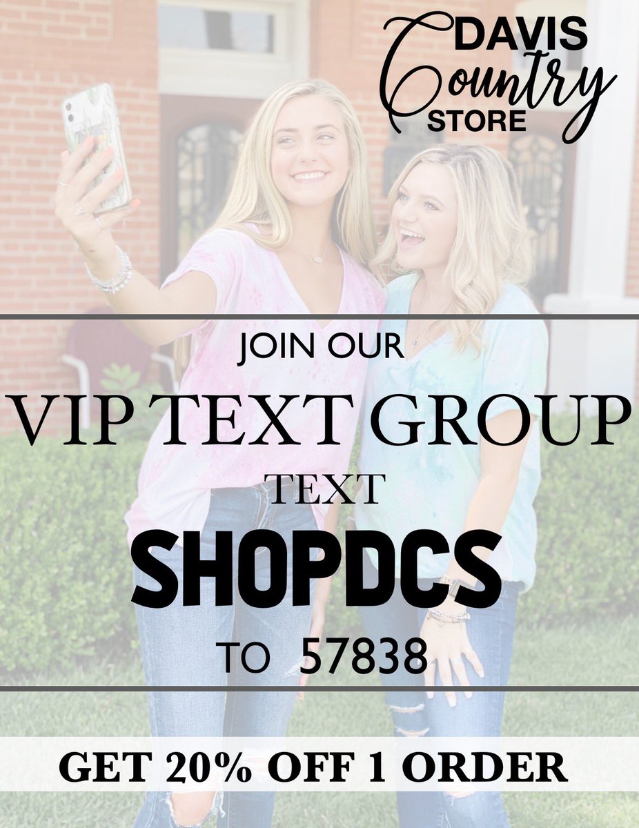 DavisStore's tweet photo. Don’t forget to subscribe to our messages for exclusive deals! 🥰 be sure to use ALL CAPS when you text SHOPDCS to ensure that you subscribe to the correct group! https://t.co/RwJRSoZTWr