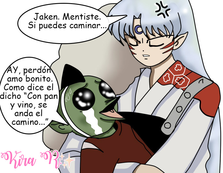 Kira_R96's tweet photo. xD un dibujito que hice sobre estos dos <3 me encantan uwu
#sesshomaru
#jaken
#inuya
#epocafeudal
#yokai
#oeste
#Jakenysesshomaru
#sesshomaruyjaken
#amigos
#XD
#Rana https://t.co/c8iyCwD6CR