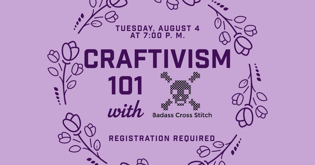 howelibrary's tweet photo. We're having a craftivism workshop with @ShannonDowney on Aug. 4 at 7pm and we're providing the supplies! Space is limited &amp; registration is required. More info at: https://t.co/uEujWpRQws  #HanoverNH #UpperValley #LibraryProgram #HoweLibrary https://t.co/GOzAMtirCO