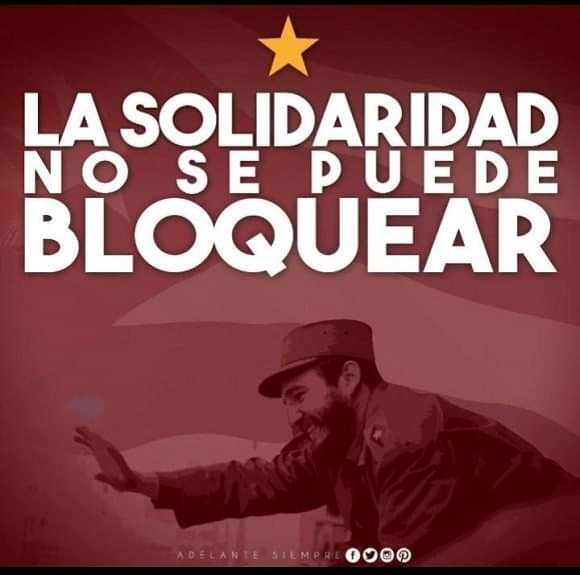 @DiazCanelB La solidaridad no se puede bloquear.
#cubaEsSolidaridad 
#DeZurdaTeam #Cuba
#CUGMSZ