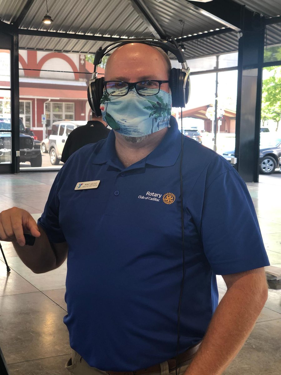 CadillacRotary's tweet photo. Mike Kelso, our newest Paul Harris Fellow!  Thanks Mike for your Rotary support!  He was also our “Zoom Coordinator” today! Great job! https://t.co/c9ooMVOQVU