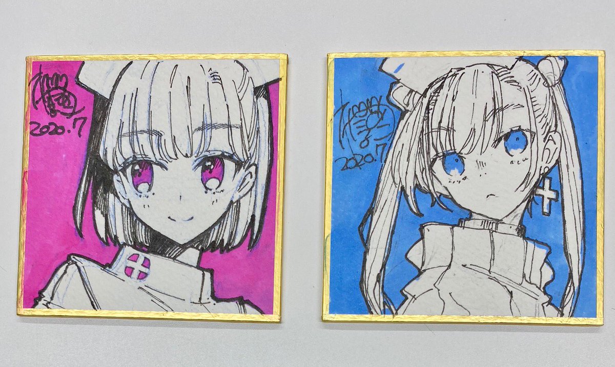 ワダアルコ 直筆色紙 caiman5周年記念 WEB上で販売済み作品を中心に展示を開始しましたが