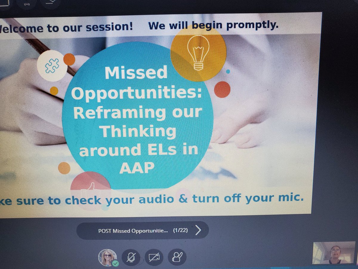So excited to present with <a href="/ADRabette/">Angela Rabette</a> and <a href="/ECMeadows/">Erica Meadows</a> on how we can reframe out thinking around ELs in advanced academics.
#FCPSEquity #FCPSCall2Action <a href="/fcpsaap/">FCPS AAP</a>
