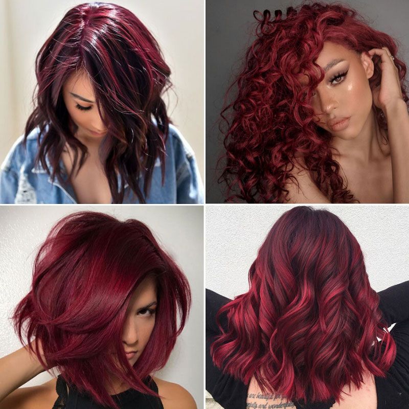 pretty dark red hair colors