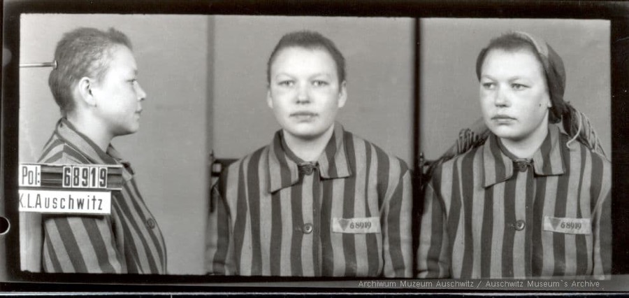 AuschwitzMuseum's tweet photo. 22 July 1923 | Polish woman Halina Bańko was born in Oświęcim (Auschwitz during German occupation).

In #Auschwitz from 13 November 1943.
No. 68919
She was transferred to KL Ravensbrück and liberated there. https://t.co/rBKWgrynLm