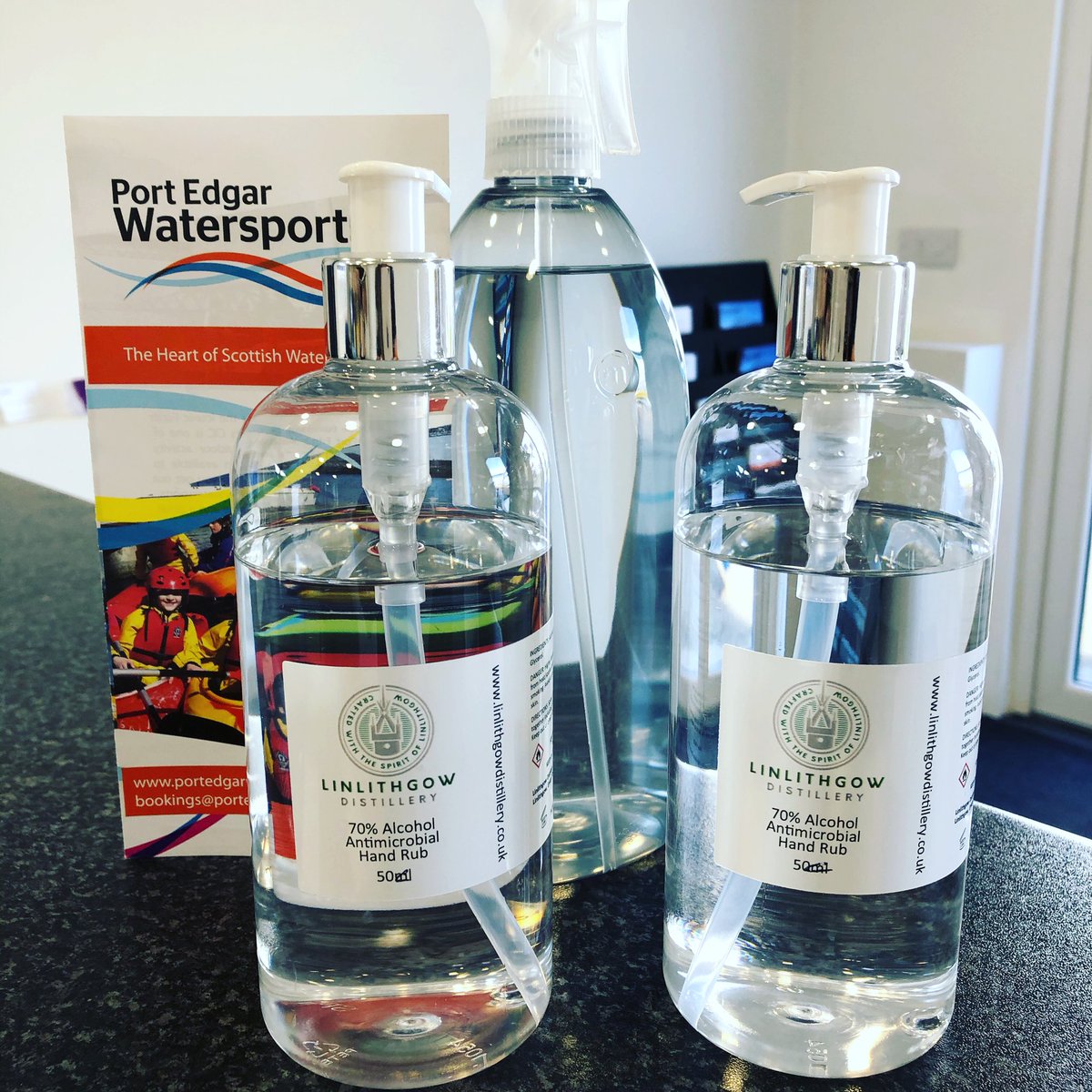PEWatersports's tweet photo. Thank you @LinlithgowGin for the kind donation of hand sanitizer and our customer Clare for organising this for us 👏
You can purchase this direct from them - help support our local businesses 😄#linlithgowdistillery #community #smallbusinesses #staysafe https://t.co/q6fNDc9Qzo