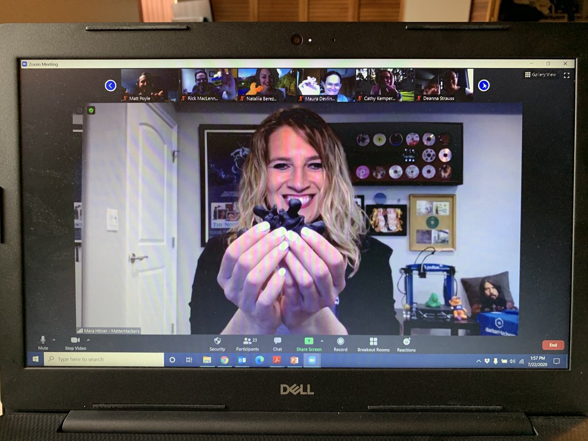 chocolatedriven's tweet photo. Thank you Mara from @MatterHackers for facilitating today’s #makeshiftvirtual networking session on finding the silver lining during the pandemic. Inspiring words from all our participants: empathy, peace, making=sanity and always ask “how can I help?” https://t.co/dDCuajVNl6