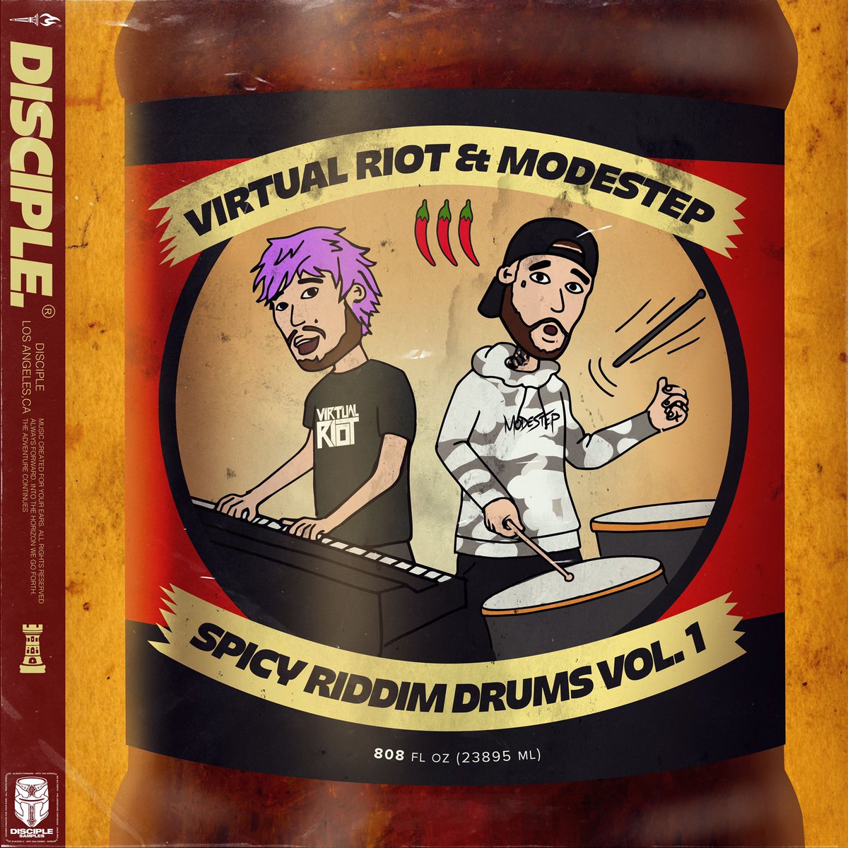 Virtual_Riot's tweet photo. It’s finally here!!! Spicy Riddim Drums vol. 1 will be release via @Disciplerecs samples through @splice on July 27th. Myself and @PatLundyDrums / @modestep recorded lots of acoustic drum hits, loops and fills at a range of dance music tempos for all your riddim producing needs! https://t.co/EU0J9Yo9kR