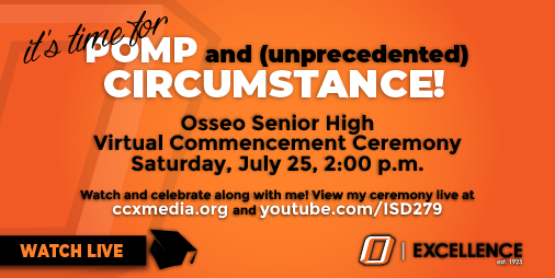 OSHorioles's tweet photo. It's finally here!!! CLASS OF 2020: Your commencement ceremony will broadcast starting at 2:00 p.m. at https://t.co/8GQi4uoWcT and https://t.co/xOLTXPJQm8. Don't forget to share your OSH Virtual 2020 Commencement celebrations using #OSHClassof2020 and #OsseoExcellence https://t.co/Mpqb11jwA0