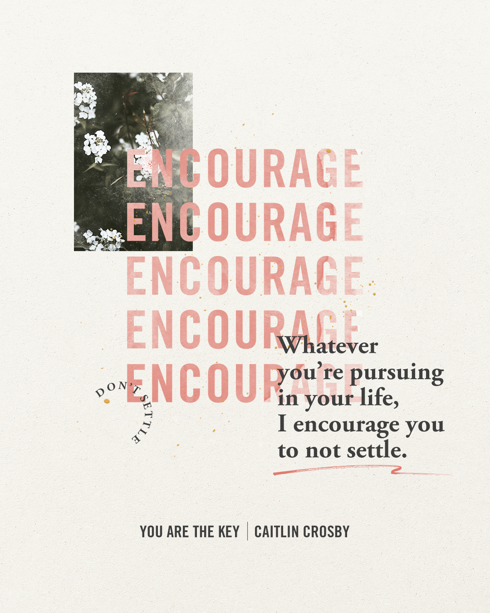 Sometimes we're faced with the decision to settle and be complacent, or to choose to do the hard work and make a better life for ourselves and others. I encourage you to do the hard work and never allow yourself to settle for less than what you deserve. youarethekeybook.com