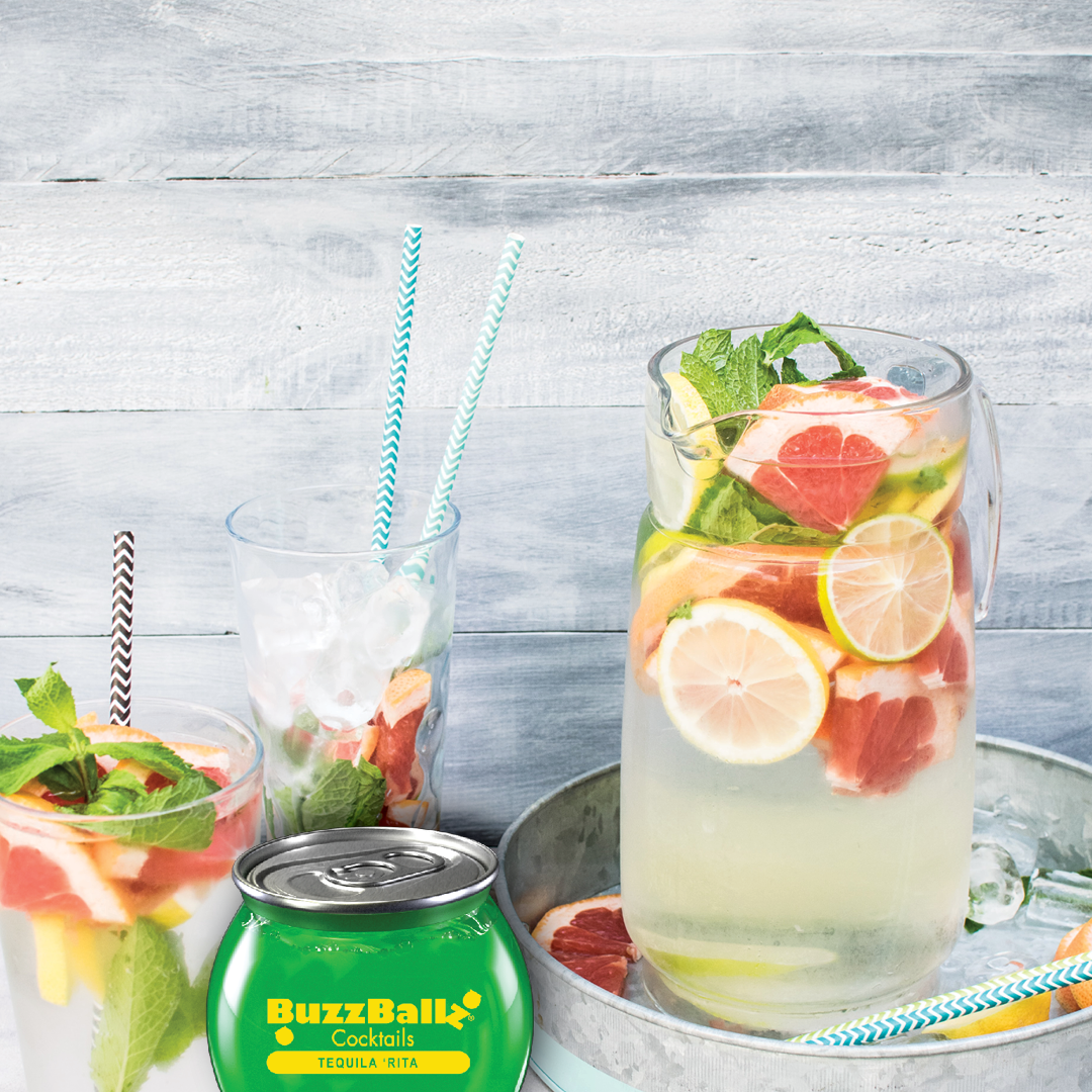 BUZZBALLZ's tweet image. You know what you should try? Throwing some fruit and mint in your margarita. #fruitycocktail #premixedmargarita #cocktail #buzzballz #grapefruitcocktail #womanowned #paperstraws