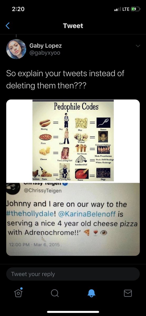 gabyxyoo's tweet photo. Chrissy pedophile teigen https://t.co/XqpzmbKZPx