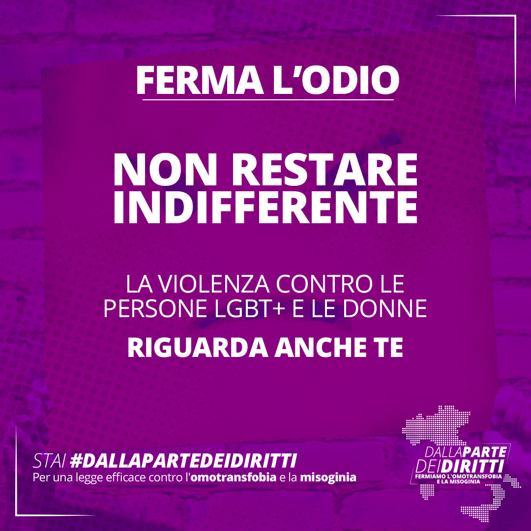 🏳️‍🌈 Nessuno resti in silenzio. Una presa di parola collettiva a sostegno delle persone lesbiche, gay, bisessuali, trans* e delle donne è urgente, necessaria, non più rimandabile. #DALLAPARTEDEIDIRITTI
👉 Firma action.allout.org/it/m/c5ccf84/