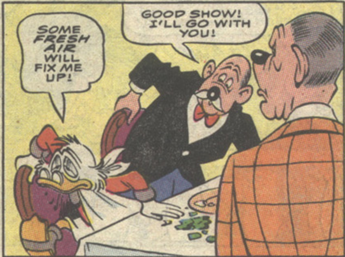 love Carl Bark's background and incidental characters. 