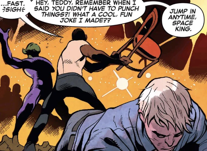 Tommy getting punched in comics a saga: 