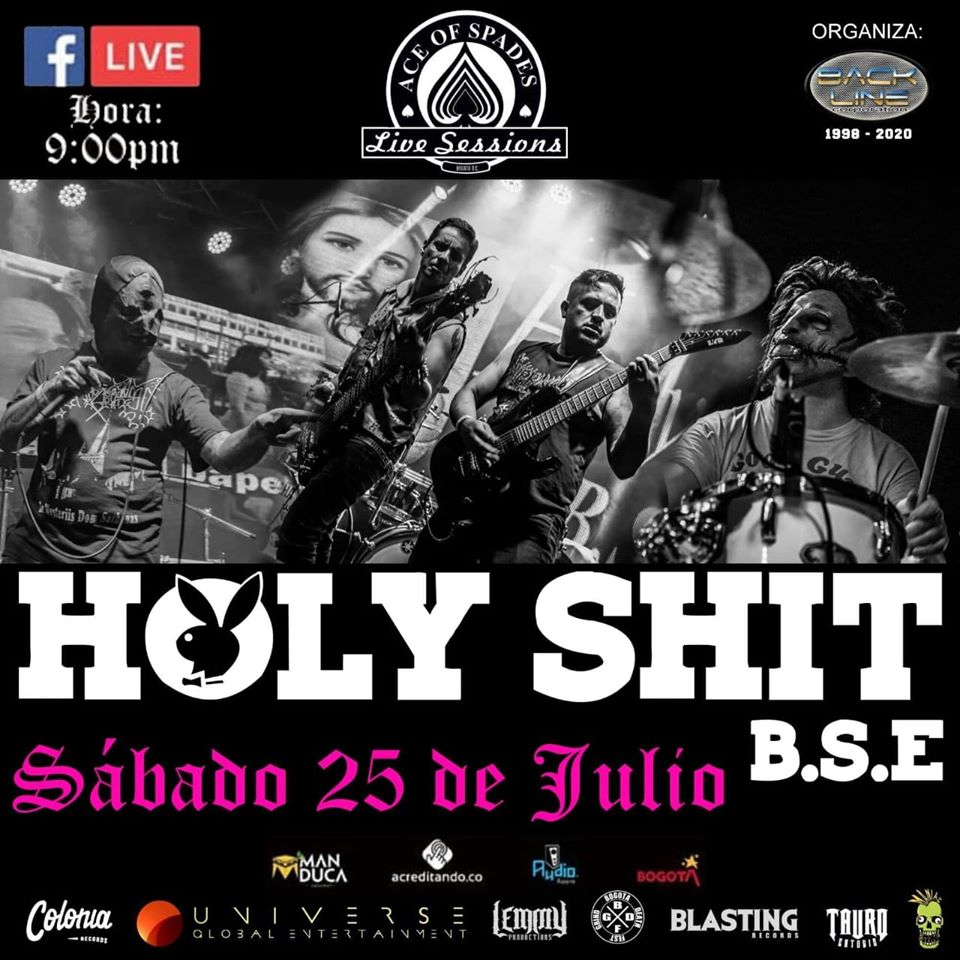 No te pierdas a #HolyShitBSE Holy Shit Bse, el nuevo invitado de los 'Pandemia show' en tiempo real de Ace of Spades Club, Bogotá. Este sábado 25 de julio 9.00 PM facebook.com/aceofspadesbog… @Lemmyprod23 / Blasting Records Store