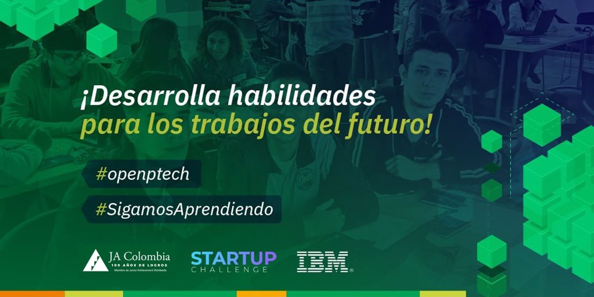 JA_colombia's tweet photo. ¡Próximamente daremos inicio a nuestro programa IBM StartUp Challenge! Agradecemos a IBM por ser nuestro aliado y al apoyo de los voluntarios inscritos por su compromiso y motivación. 
#IBMGrant @GoodTechIBM https://t.co/dQBFz3RcLk