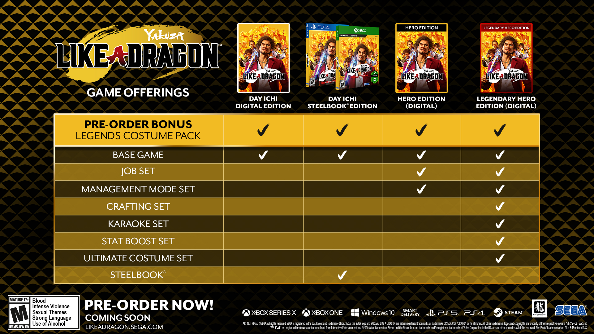 RGG Studio on Twitter: "Digitally pre-order Yakuza: Like a Dragon on your  platform of choice: Xbox One: https://t.co/gbI4WvVBPM PlayStation 4:  https://t.co/VpkfnHlavE Steam: https://t.co/4UX7ISJido  https://t.co/l3xtUH7lks" / Twitter