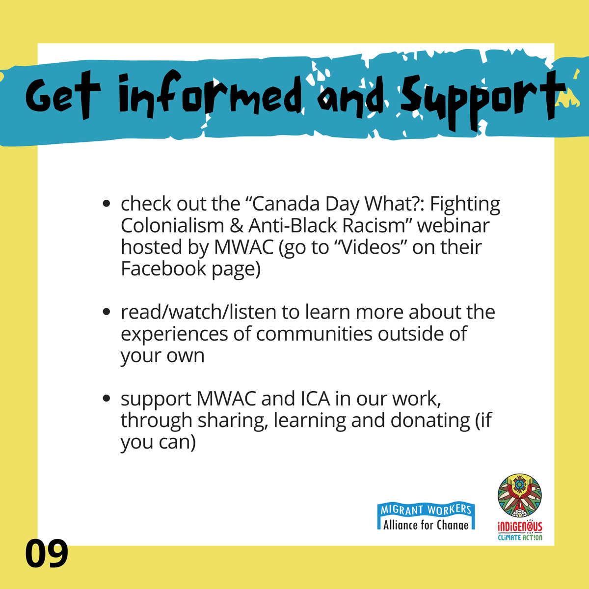 Get informed and support! (9/9)