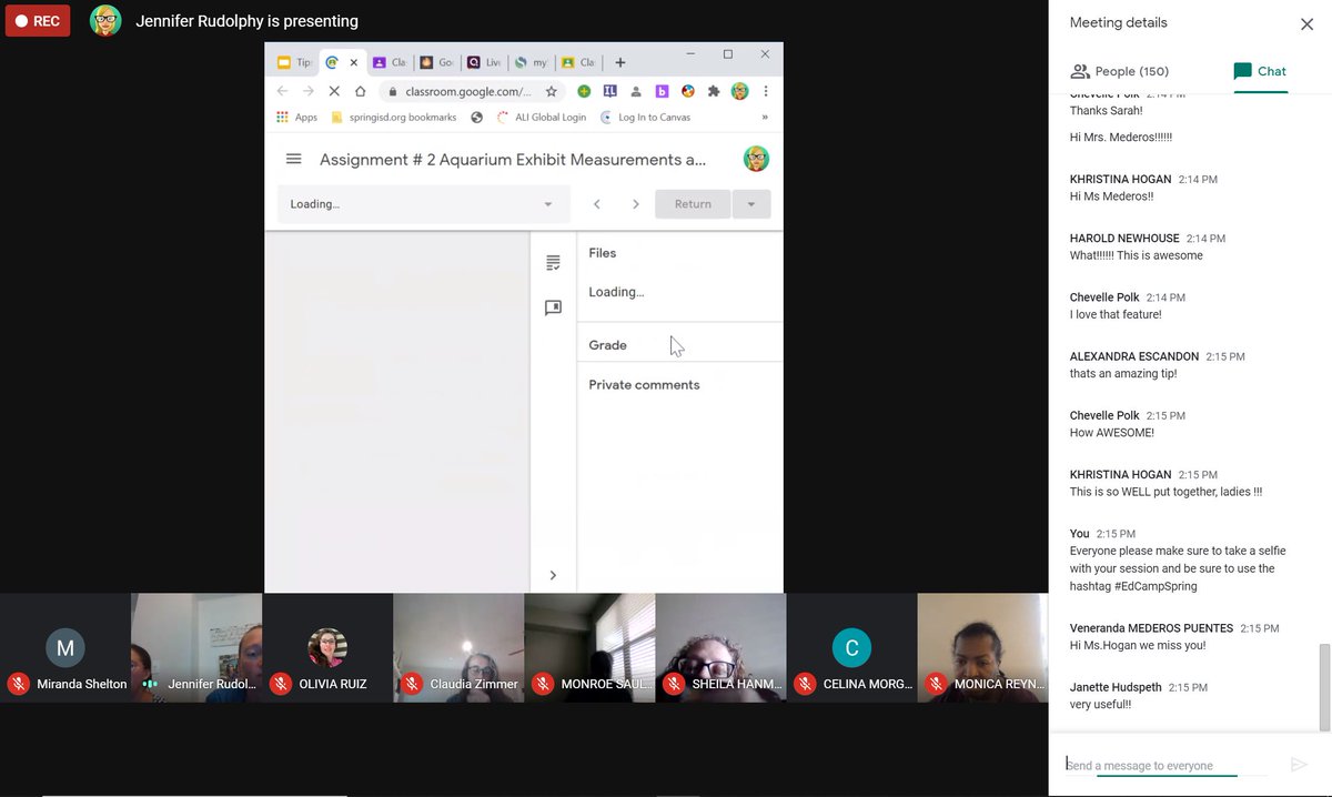 SmiththeDiag's tweet photo. Google Classroom session with Jennifer Rudolphy! Step-by-step guidance and engaging. Great job! #EdCampSpring
@SpringISD_Curr @khechara @JenniferRudol10 https://t.co/LECUoaeful