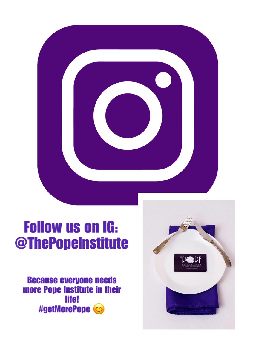 PopeInstitute's tweet image. Come follow on IG!