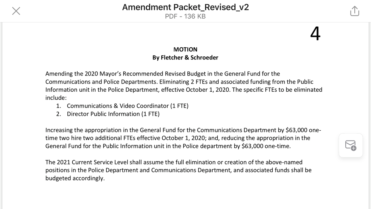 Amendment to eliminate MPD's PIO passed 12-0. Full vote Friday. Points from council members, and my own from 27yrs. of dealing with police PIOs. Thread.