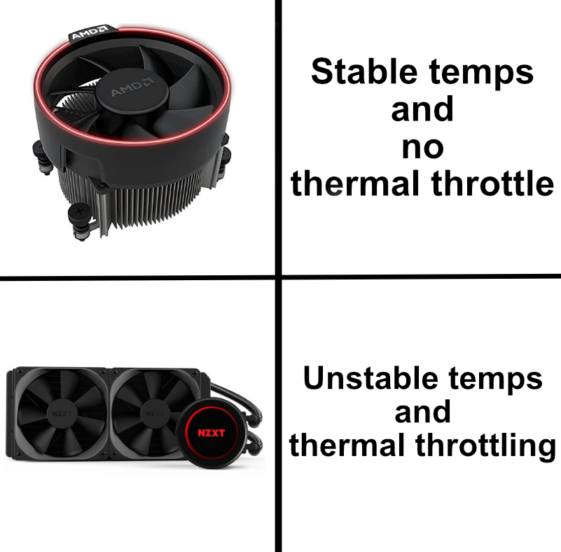 hozer789's tweet photo. When the #aio mount turns out be faulty 😭
#pcgaming #watercooling https://t.co/JCvw7wmPi3