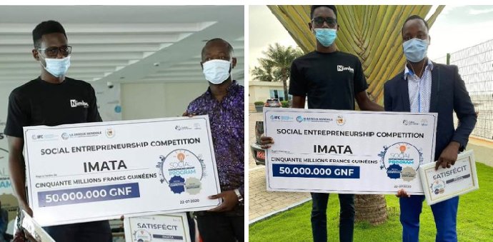 iMataGn's tweet photo. REMISE DES PRIX DU SOCIAL ENTREPRENEURSHIP PROGRAM.
Nous vous annonçons que vous avons été lauréat de la première compétition SEP2020, catégorie santé organisé par @SADEN_GN
Nous vous remercions pour votre soutien ainsi que les organisateurs du concours.
@APIP_Guinee 
@iamDKFR https://t.co/wpmhUNFNSv