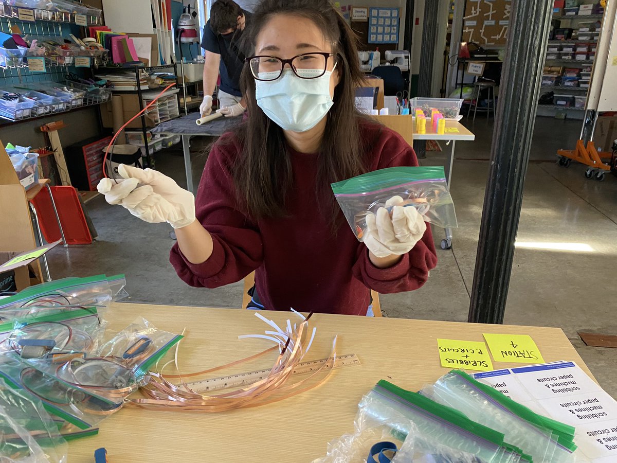 aVndrwrff's tweet photo. Packing materials for #MakerEdApproaches online workshop. Our first time at the office together in months! @MakerEdOrg #SocialDistancing! https://t.co/OldQgT0hxf