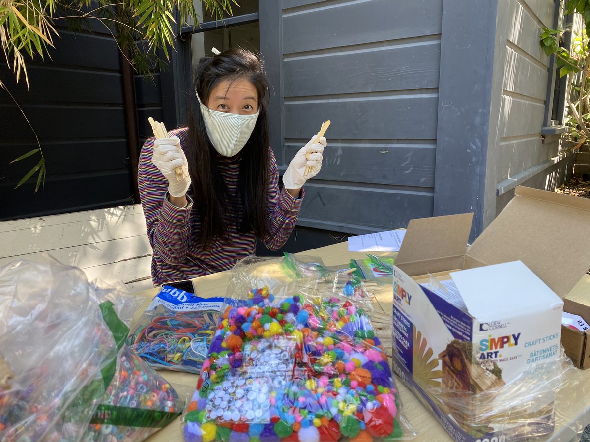aVndrwrff's tweet photo. Packing materials for #MakerEdApproaches online workshop. Our first time at the office together in months! @MakerEdOrg #SocialDistancing! https://t.co/OldQgT0hxf
