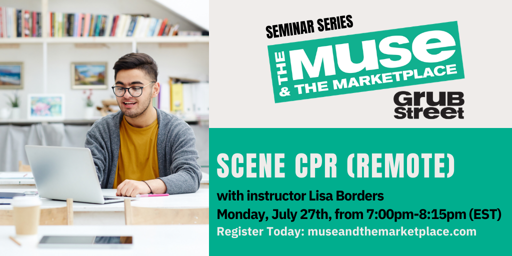GrubWriters's tweet photo. Join instructor @lisaborders's #Muse20 seminar session as you'll look at the scene both as a discrete unit with its own internal dynamics, and in terms of its function in the plot of a novel or memoir, using published examples and exercises. Learn more: https://t.co/k3p7pYVpu8 https://t.co/JlOGNkesa2